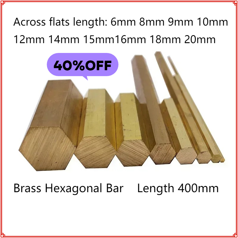 Power Tools And Engineering - Brass Hexagonal Bar 400mm Long H59