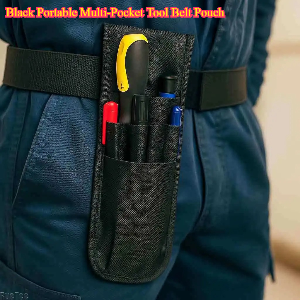 Power Tools Band - Black Portable Multi-Pocket Tool Belt Pouch