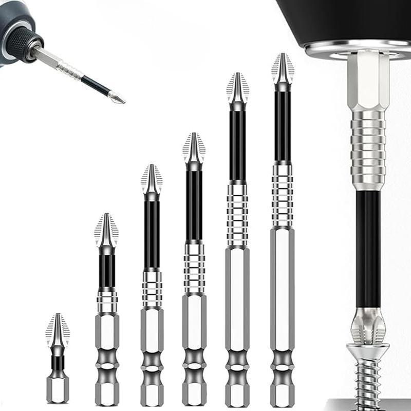 Power Tools Set - 6Pcs Strong Magnetic Screwdriver Bit Set