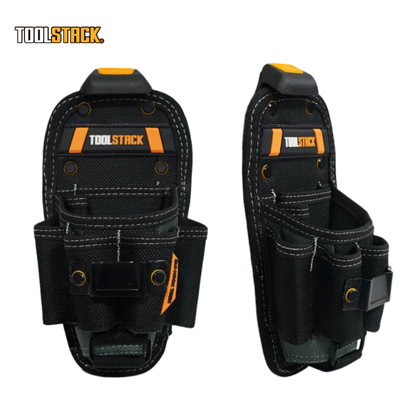 Power Tools Technician - TOOLSTACK 6-Pocket Tool Pouch Durable Multi-Pocket