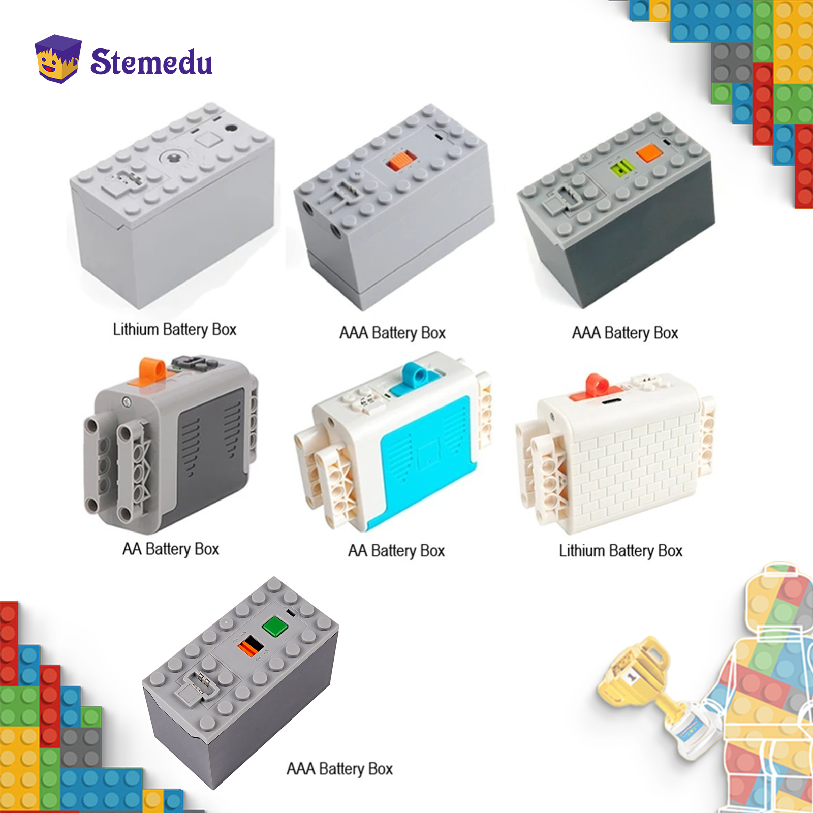 Power Tools Tool Box - MOC Rechargeable AA /AAA Battery Box