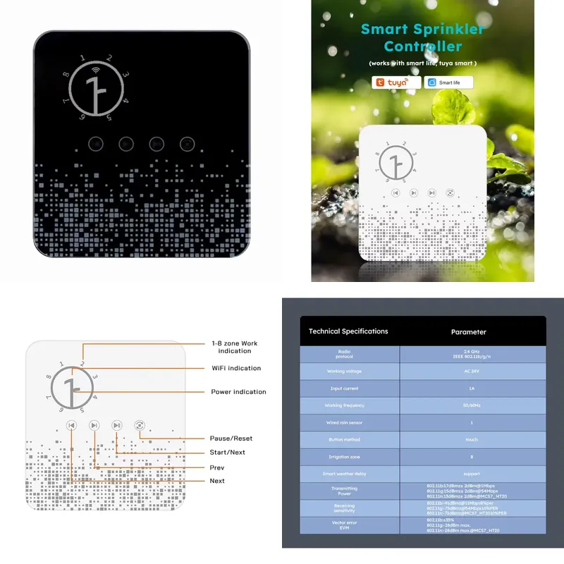 Power Tools Zones - Smart WiFi Garden Irrigation System 8-Zone