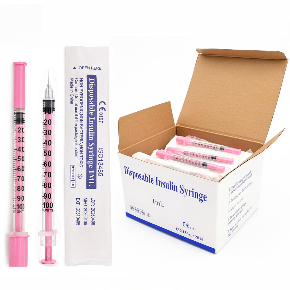 Power Tools Tool Box - 100Pcs/Box Beauty 1ml Pink Insulin Syringe