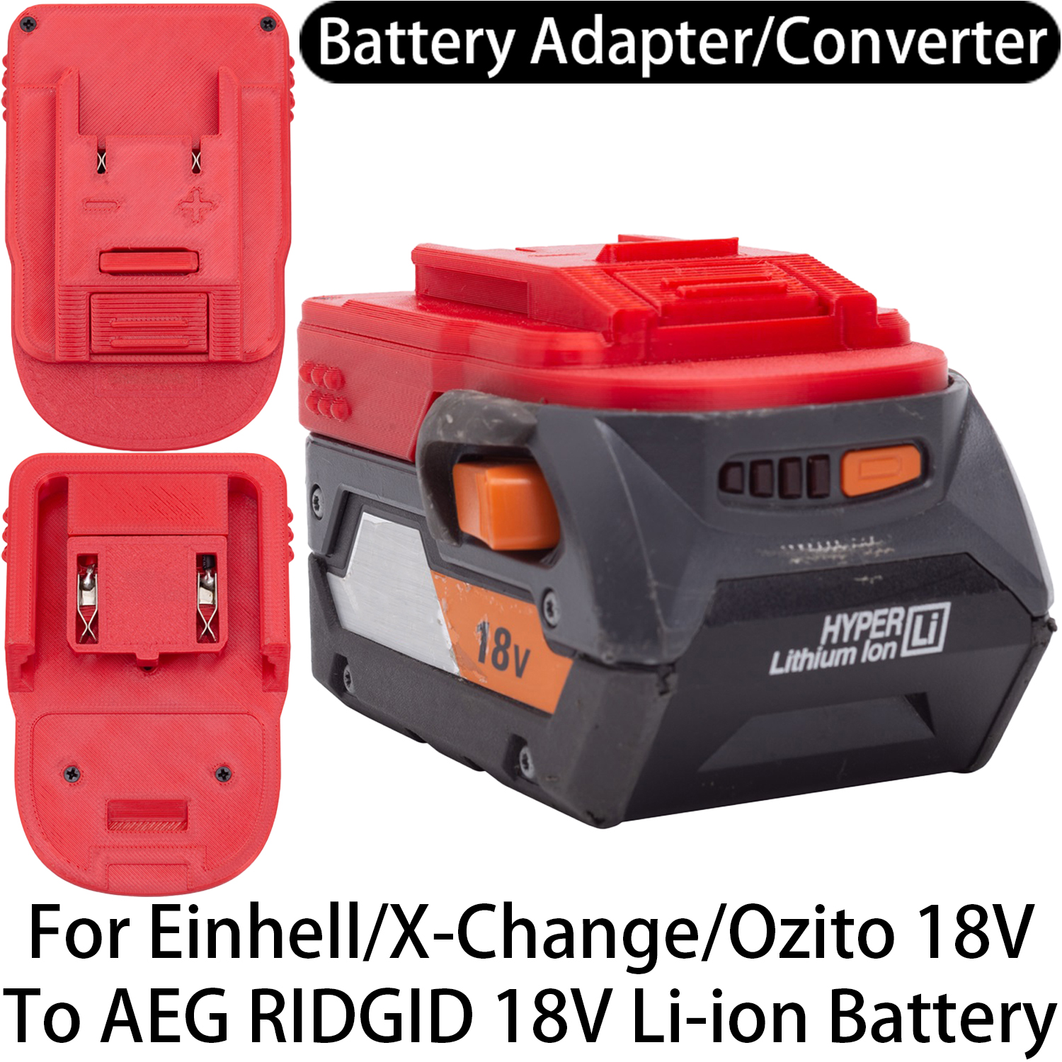 Power Tools Ridgid - Adapter/Converter for Einhell Ozito 18V Li-ion