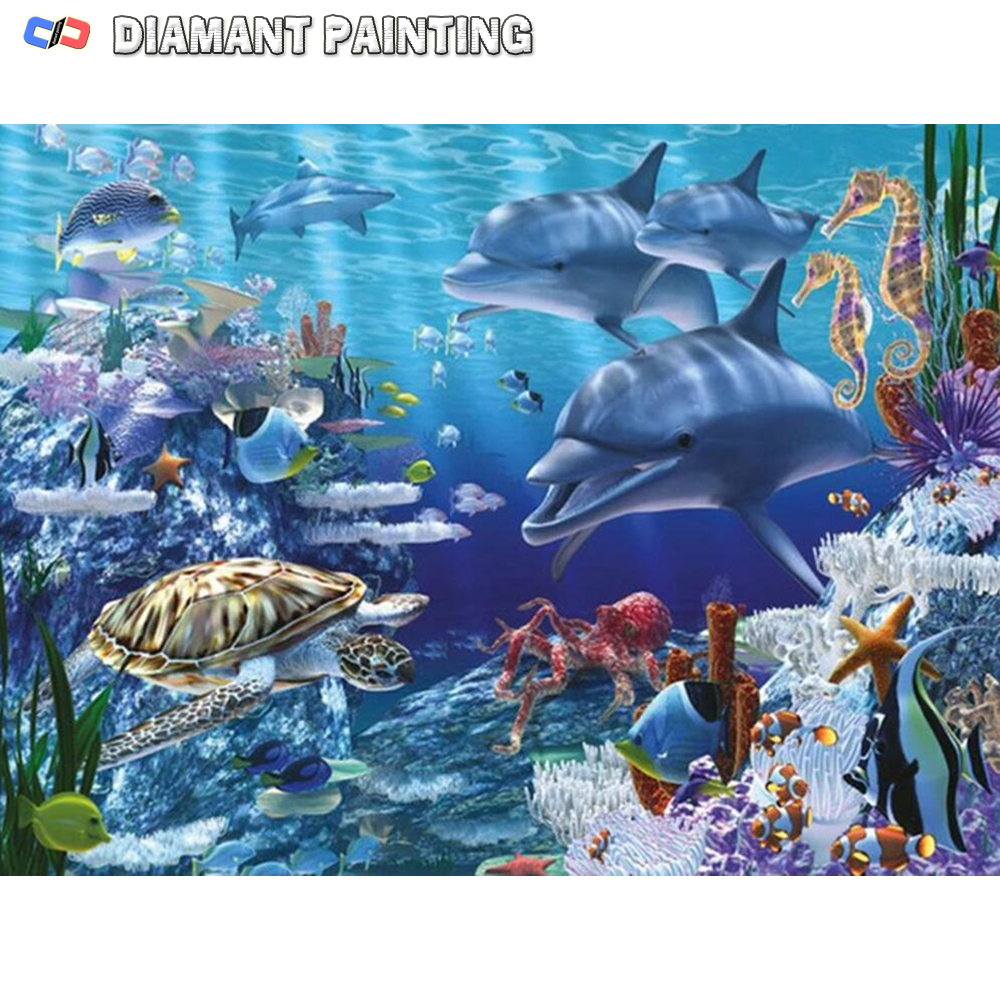 Power Tools World - 5D Diamond Painting Dolphin Full Drill