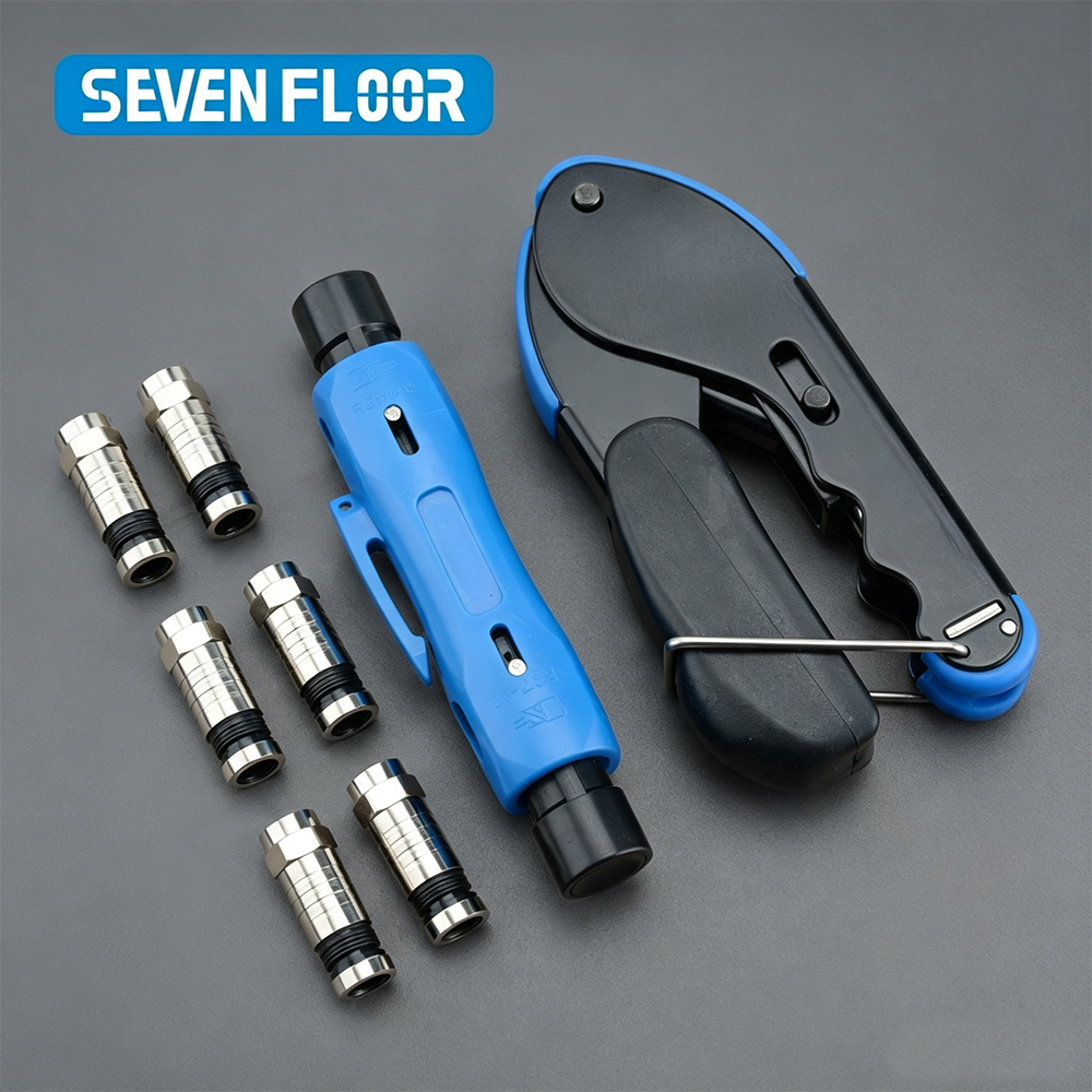 Power Tools Germany - RG6 RG59 Coax Crimping Tool Kit