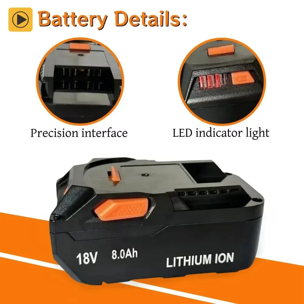 🎠18V 8.0AH Lithium Ion For AEG - Power Tools Ridgid review and price