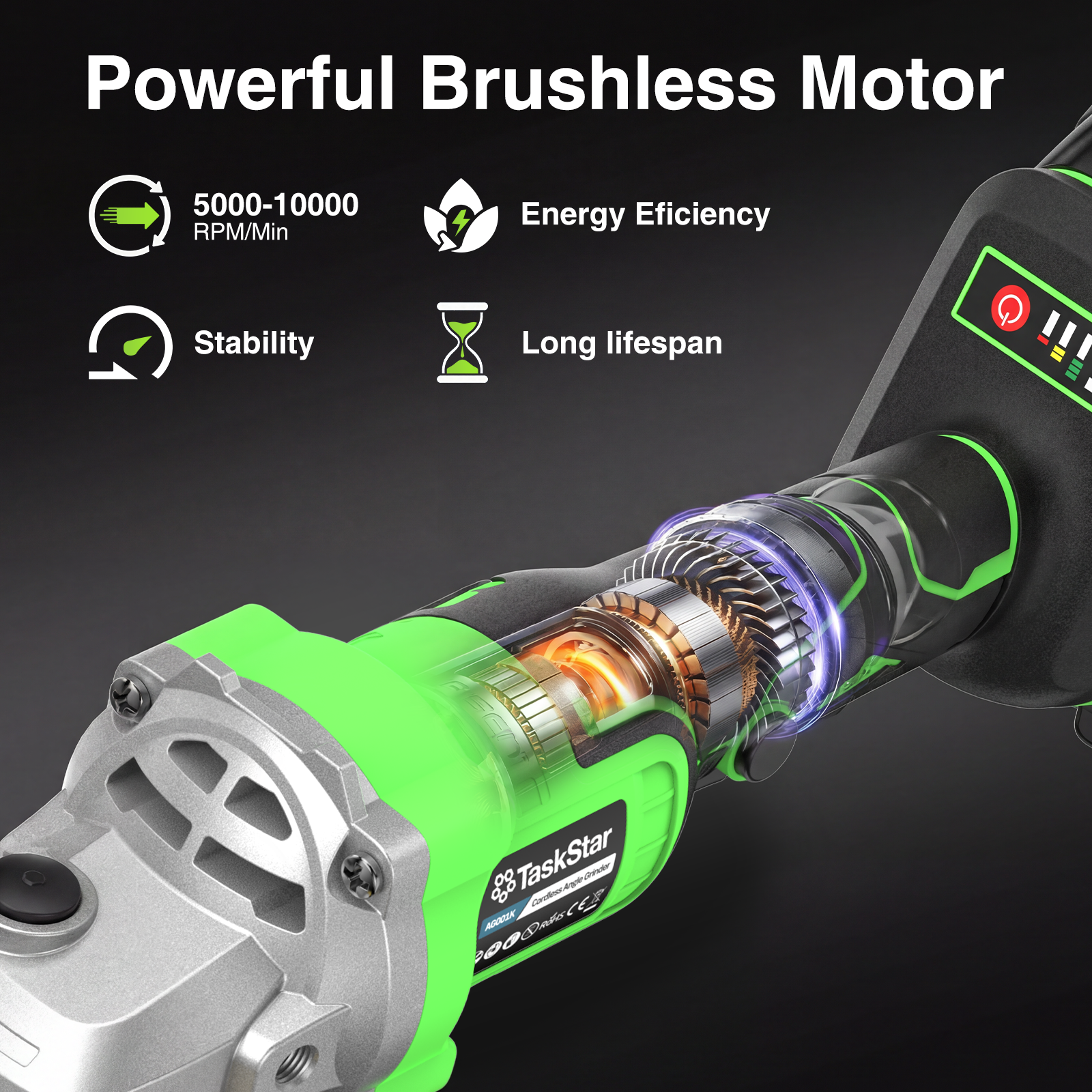 TaskStar 10000 RPM Angle Grind - Power Tools For Sale review and price