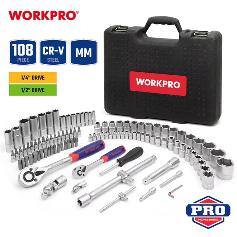 108pcs Professional Mechanics  - Power Tools Set review and price