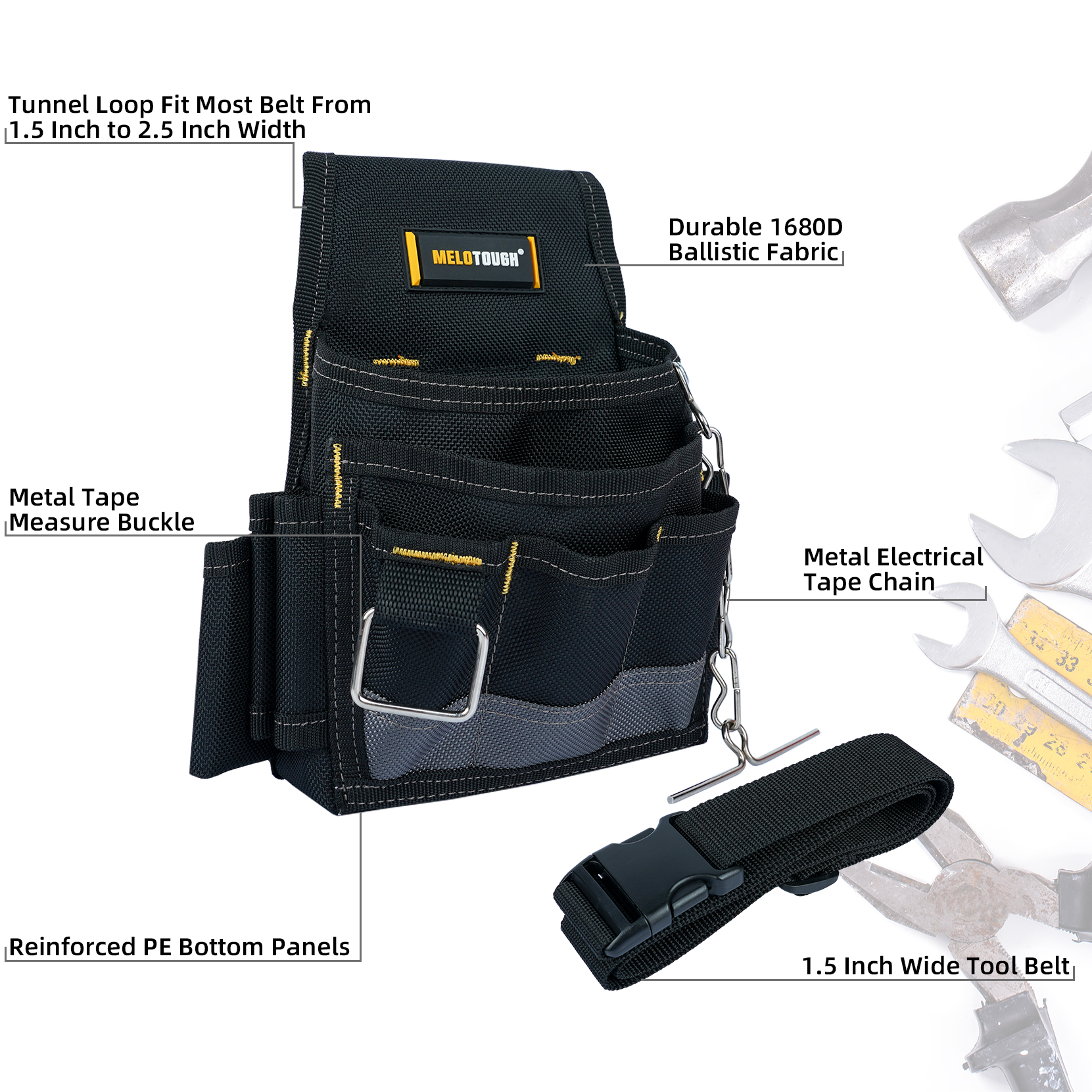 MELOTOUGH Electrician Tool Pou - Power Tools Tool Box review and price